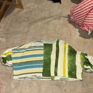 We The Free Distressed Short Sleeve Crop Top